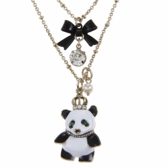 Betsey Johnson Jewelry - Panda Double Chain Necklace